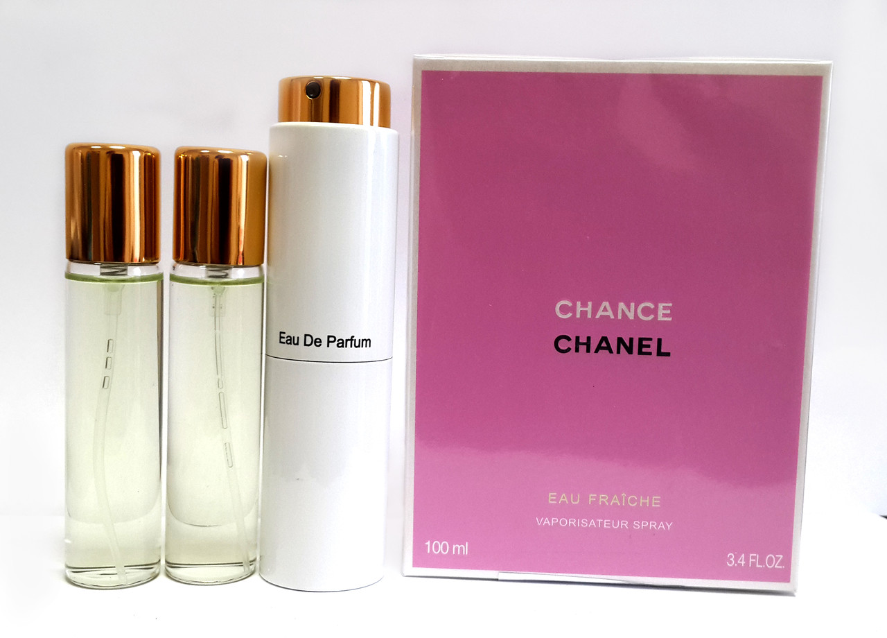 Мини парфюм Chanel Chance eau Fraiche (Шанель Шанс эу Фреш) + 2 запаски, 3*15 мл. - фото 1 - id-p32127619
