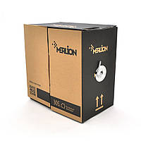 Кабель КВП UTP 4х2х0.5 4p 24 AWG Merlion CCA для внутрішніх робіт 305м White Corton box 350х350х430 Q2 picnic