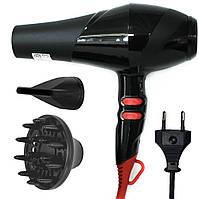 Фен для волосся 3000Вт з 2 насадками, 2 швидкості, Crownberg CB-2302 / Фен з дифузором / Фен сушка для волосся
