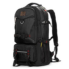 Рюкзак туристичний на 38 літрів великий для походів чоловічий тканинний чорний Royal Mountain 7913 32х60х20 см