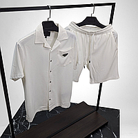 Мужской костюм PRADA Прада белый летний трикотажный комплект