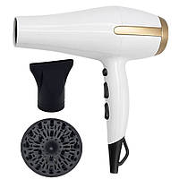 Фен для волосся, 2 насадки, 3000Вт, Crownberg CB-2305 / Фен з дифузором / Фен з насадками / Фен для сушіння волосся