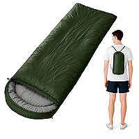Спальний мішок (220×70см) з капюшоном + Чохол / Спальник / Туристичний спальник з капюшоном