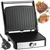 Контактний гриль електричний 2200Вт, на 180°, 220В, HM-3018 / Настільний електрогриль / Міні гриль для дому