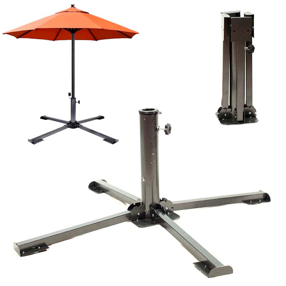 Металева складна підставка для парасольок 88×35см, HYC100 / Підставка для садової парасолі, фото 1