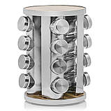 Набір для спецій на підставці 16 відсіків, поворот на 360°, EB-18004/Касуль органайзер для зберігання приправ, фото 2