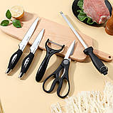 Кухонний набір ножів з підставкою, AT-DJ91A / Набір ножів для кухні / Набір кухонного приладдя, фото 8