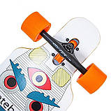 Довгий лонгборд 102х22см, до 100кг, Fish, Майя / Скейтборд з дерев'яною декою / Дитячий скейт, фото 6