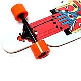 Довгий лонгборд 102х22см, до 100кг, Fish, Майя / Скейтборд з дерев'яною декою / Дитячий скейт, фото 7