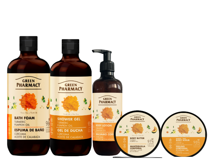 Набір для тіла Куркума та гарбузова олія Green Pharmacy, фото 1