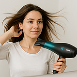 Фен для волосся 2400Вт + 2 насадки V-455 / Професійний фен для сушки волосся / Фен для укладання волосся, фото 2