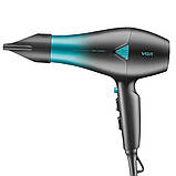 Фен для волосся 2400Вт + 2 насадки V-455 / Професійний фен для сушки волосся / Фен для укладання волосся, фото 3