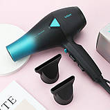 Фен для волосся 2400Вт + 2 насадки V-455 / Професійний фен для сушки волосся / Фен для укладання волосся, фото 4