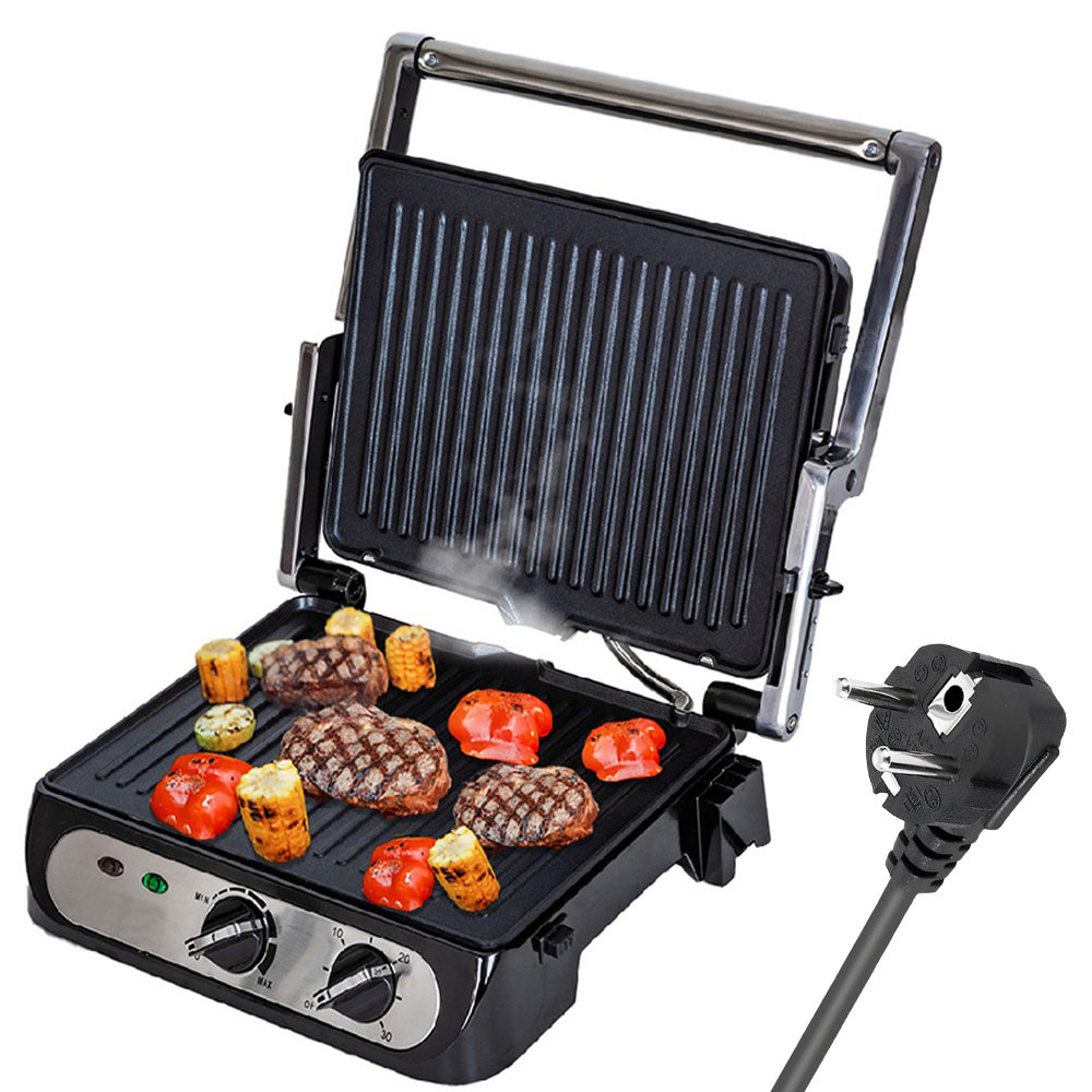 Електрогриль притискний 2000Вт, з антипригарним покриттям, СВ-1042 / Контактний гриль / Гриль електричний, фото 1
