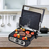 Електрогриль притискний 2000Вт, з антипригарним покриттям, СВ-1042 / Контактний гриль / Гриль електричний, фото 5