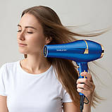 Фен для волосся 2 режими + 3 насадки, 2400Вт, SK-14001 / Потужний фен для сушіння волосся / Фен для завивки волосся, фото 2