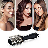 Фен-щітка для волосся, 1200Вт, від мережі, SK-191 / Фен з гребінцем / Фен гребінець з іонізацією / Стайлер для волосся, фото 2