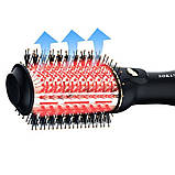 Фен-щітка для волосся, 1200Вт, від мережі, SK-191 / Фен з гребінцем / Фен гребінець з іонізацією / Стайлер для волосся, фото 8