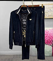Мужской спортивный костюм Prada Прада синий летний трикотажный комплект