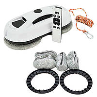 Робот мийник вікон з пультом + 4 насадки з мікрофібри, Pipo PWR-01 / Робот для миття вікон