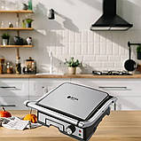Електричний гриль контактний 3000Вт, BBQ BITEK BT-2687 / Притискний гриль з ручкою / Електрогриль, фото 4