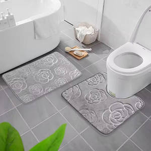 Набір килимків у ванну кімнату Rose 2 шт Gray 80см