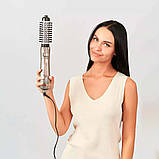 Фен стайлер для волосся + 2 насадки, 1000Вт, від мережі, GM-4830 / Мультистайлер / Фен щітка, фото 2