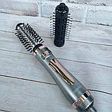 Фен стайлер для волосся + 2 насадки, 1000Вт, від мережі, GM-4830 / Мультистайлер / Фен щітка, фото 3
