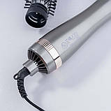 Фен стайлер для волосся + 2 насадки, 1000Вт, від мережі, GM-4830 / Мультистайлер / Фен щітка, фото 8