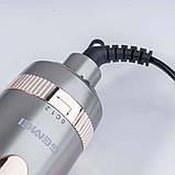 Фен стайлер для волосся + 2 насадки, 1000Вт, від мережі, GM-4830 / Мультистайлер / Фен щітка, фото 9