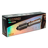 Фен стайлер для волосся + 2 насадки, 1000Вт, від мережі, GM-4830 / Мультистайлер / Фен щітка, фото 10