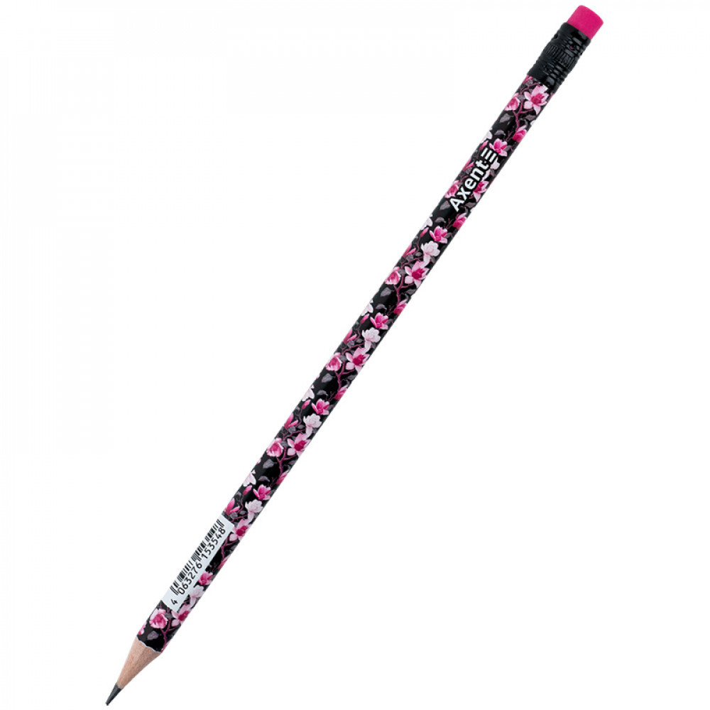 Олівець графітний "Axent" / Floral Black