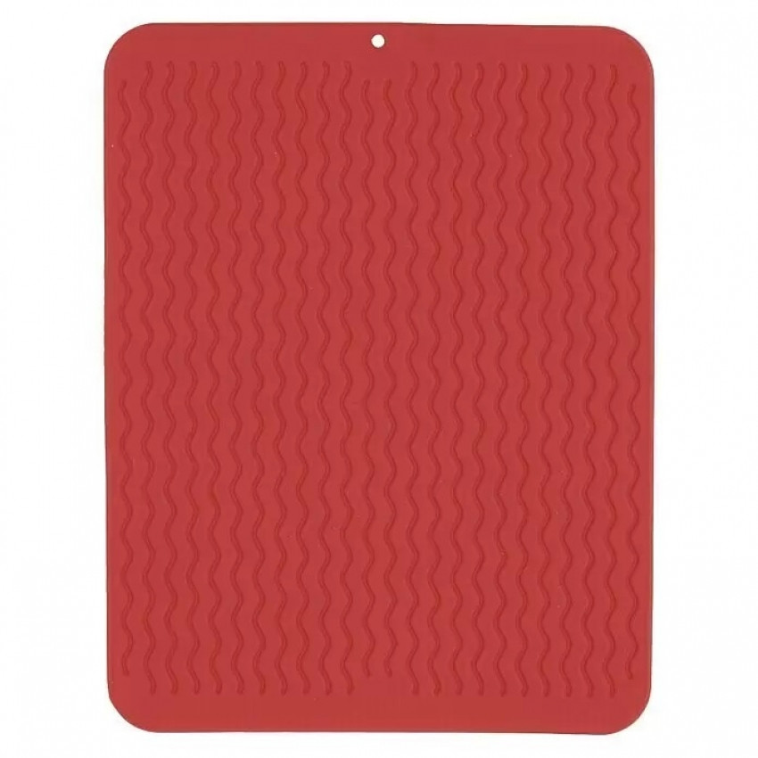 Килимок нековзкий для сушіння посуду 30*40см red, фото 1