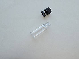 30 мл ПЕТ з кільцем прозорий флакон пляшка з закруткою чорною з кільцем КПВ, ковпачком, гвинтовою кришкою, флакони, фото 3