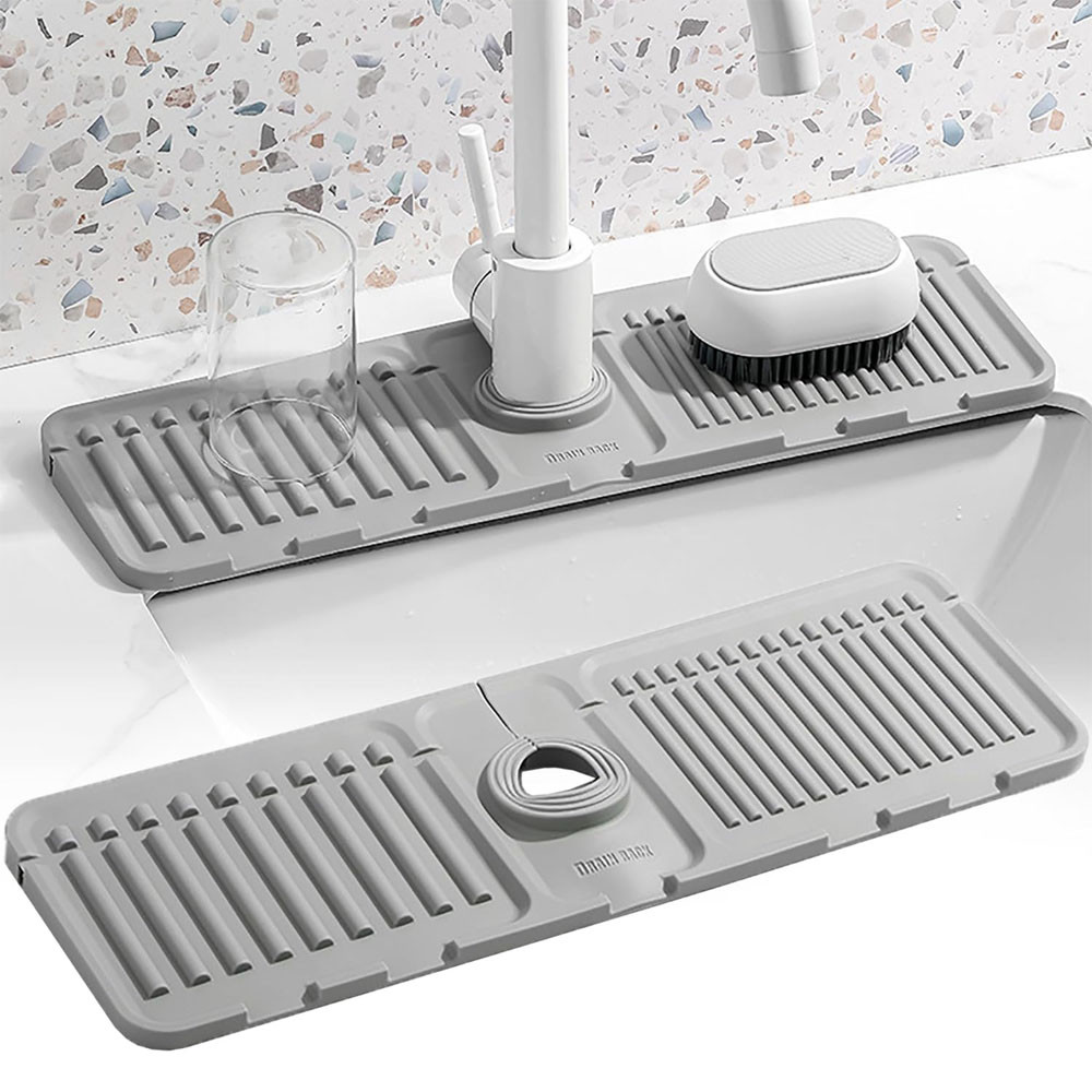 Силіконовий килимок на мийку з відливом 37×12см, 1077 FAUCET / Килимок для раковини / Килимок для мийки, фото 1