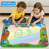 Килимок для малювання водою + фломастери, 100х80см / Водна багаторазова розмальовка килимок, фото 2