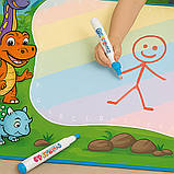 Килимок для малювання водою + фломастери, 100х80см / Водна багаторазова розмальовка килимок, фото 6