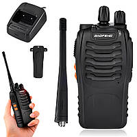Рація портативна до 5км, 5Вт, 400МГц, BF-888S / Радіостанція дводіапазонна / Рація баофенг