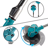 Акумуляторна газонокосарка-триммер для трави + 2 акумулятори 21В, MK-150B / Ручна електрокоса для трави, фото 5
