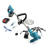 Акумуляторна газонокосарка-триммер для трави + 2 акумулятори 21В, MK-150B / Ручна електрокоса для трави, фото 10