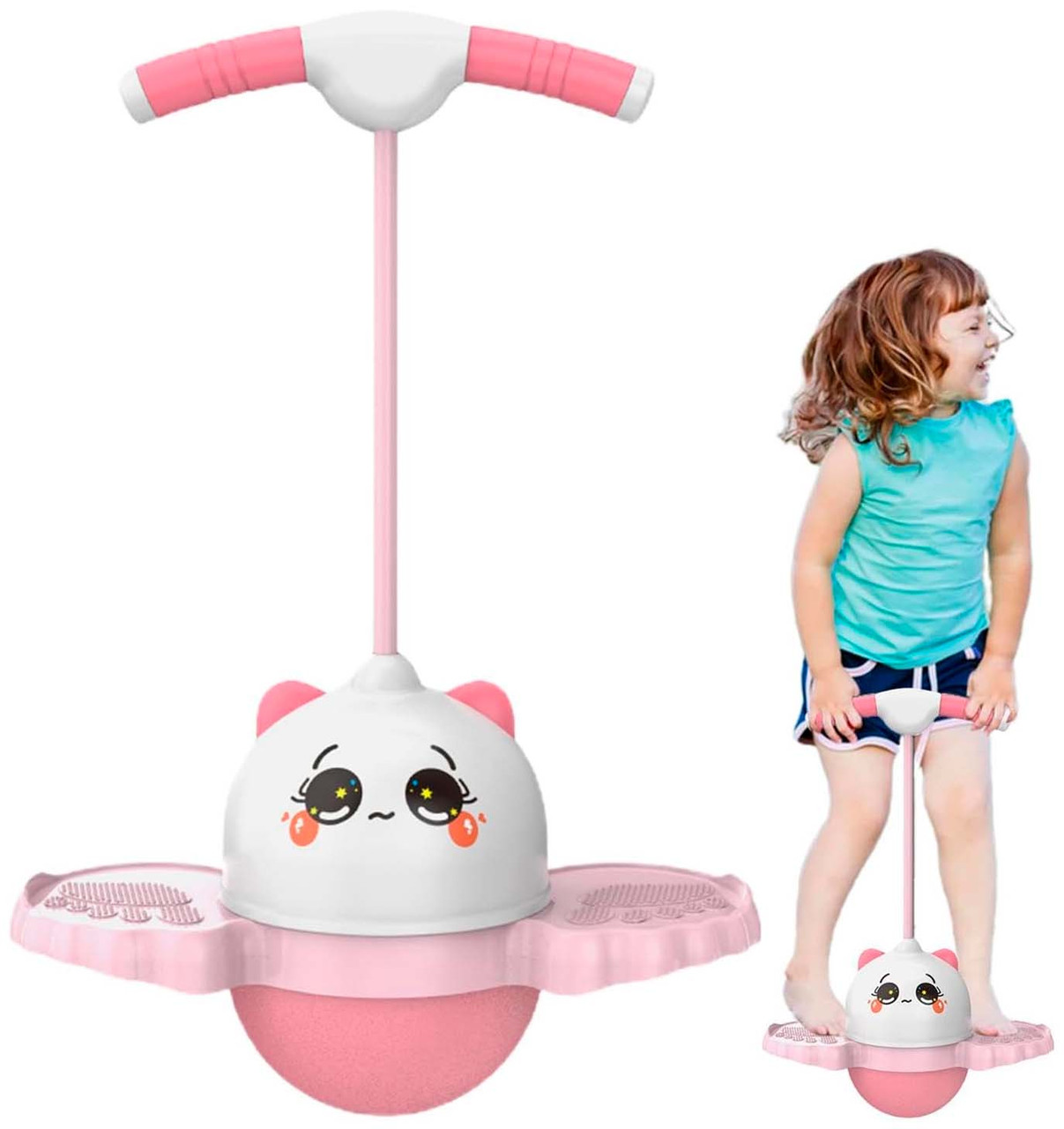 Джампер для дітей (75×43×30см), до 90кг, Рожевий / Дитячий джампінг / Джампер стрибун, фото 1