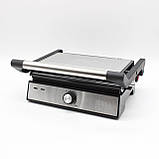 Електричний гриль 2в1, 1500Вт, SK-08092 / Притискний електрогриль / Вафельниця електрична, фото 4