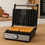 Електричний гриль 2в1, 1500Вт, SK-08092 / Притискний електрогриль / Вафельниця електрична, фото 5