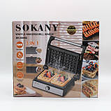 Електричний гриль 2в1, 1500Вт, SK-08092 / Притискний електрогриль / Вафельниця електрична, фото 10
