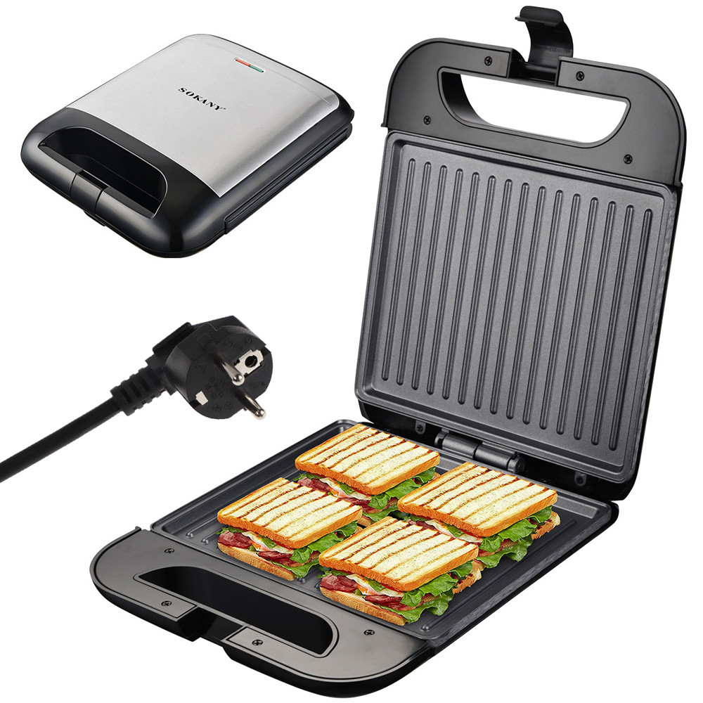Електричний гриль з антипригарним покриттям, 1200Вт, SK-08053 / Сендвічниця-гриль / Електрогриль, фото 1