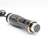 Фен-щітка для волосся 1000Вт + 3 насадки, від мережі, SK-15031 / Стайлер для завивки, фото 7