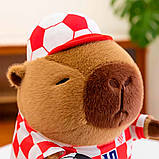 М'яка іграшка Капібара футболіст 30см / Плюшева капібара / Інтер'єрна іграшка, фото 5