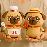 М'яка іграшка плюшева, Мопс, 23см, РАНДОМ / Плюшева іграшка / Іграшка обіймашка / Дитяча іграшка, фото 2