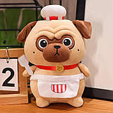 М'яка іграшка плюшева, Мопс, 23см, РАНДОМ / Плюшева іграшка / Іграшка обіймашка / Дитяча іграшка, фото 3