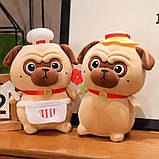 М'яка іграшка плюшева, Мопс, 23см, РАНДОМ / Плюшева іграшка / Іграшка обіймашка / Дитяча іграшка, фото 4